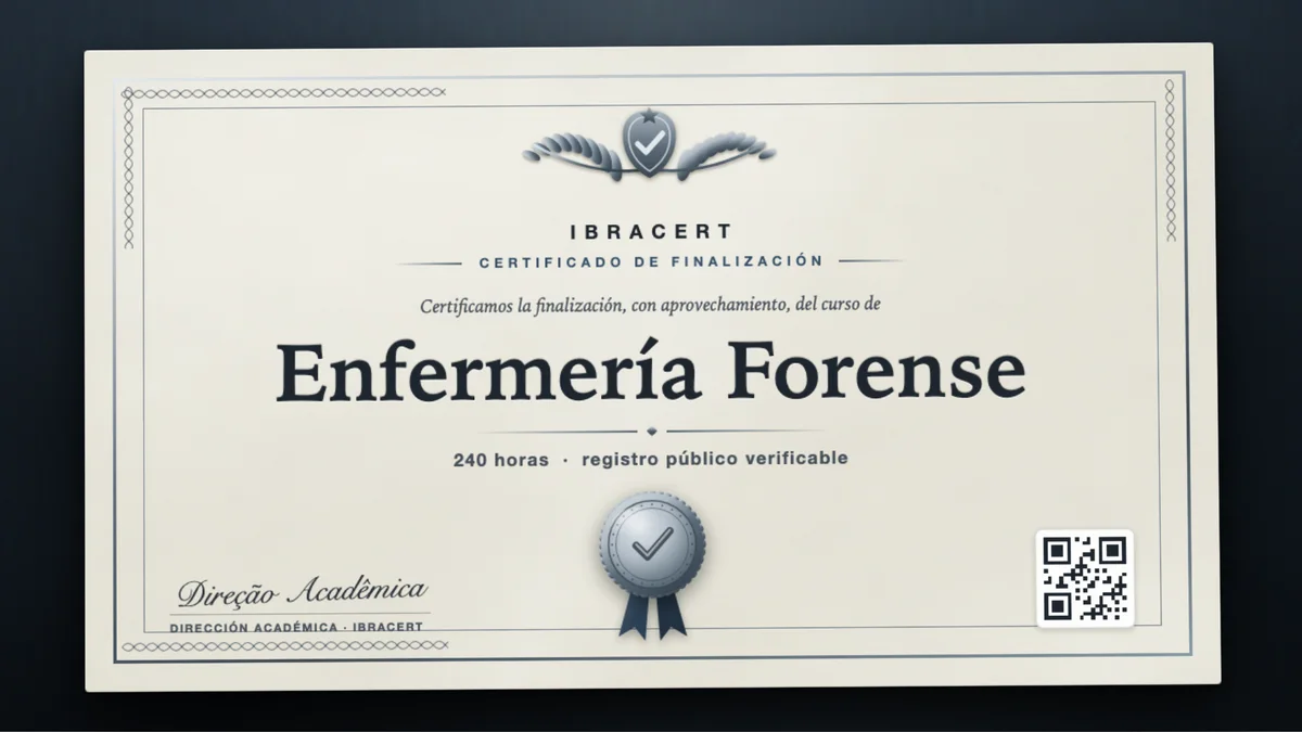 Portada del curso Enfermería Forense