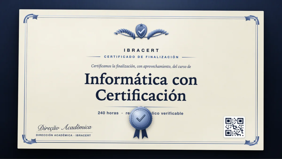 Portada del curso Informática con Certificación