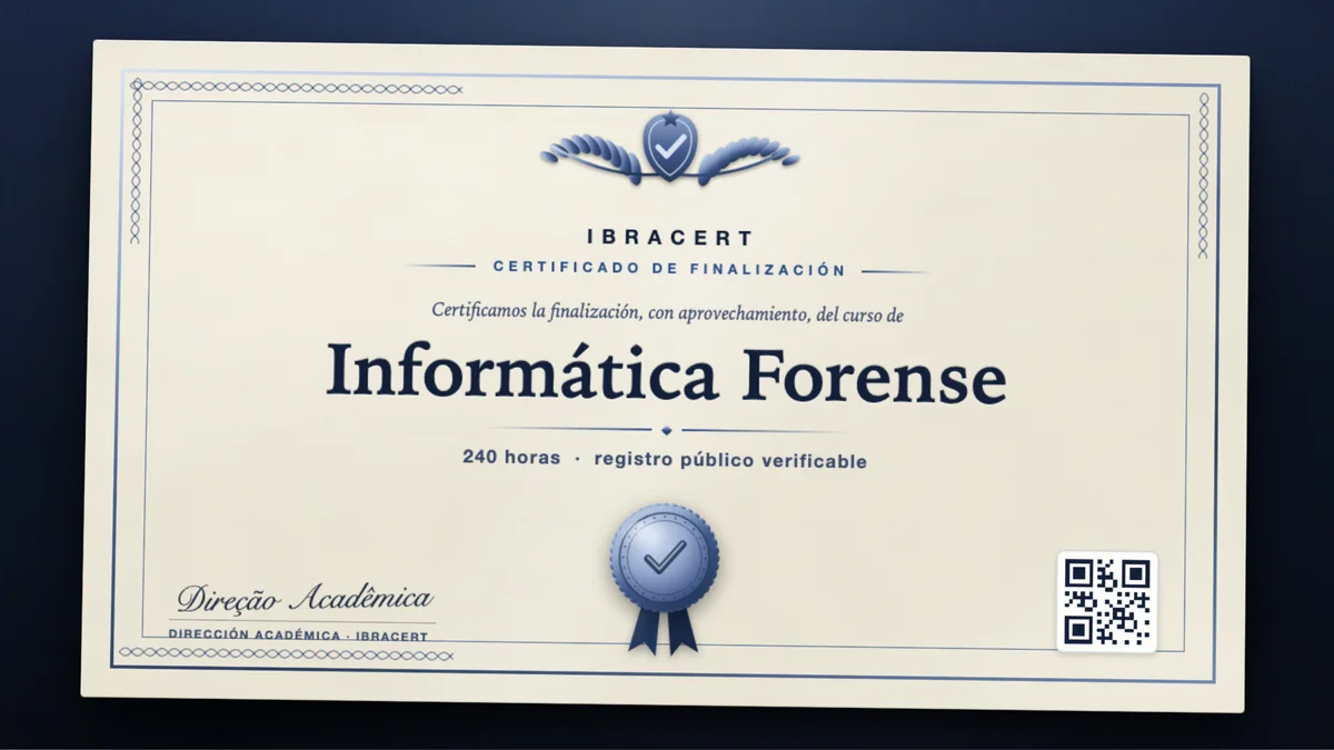 Portada del curso Informática Forense