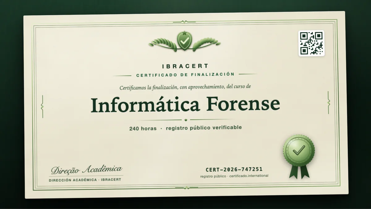 Portada del curso Informática Forense