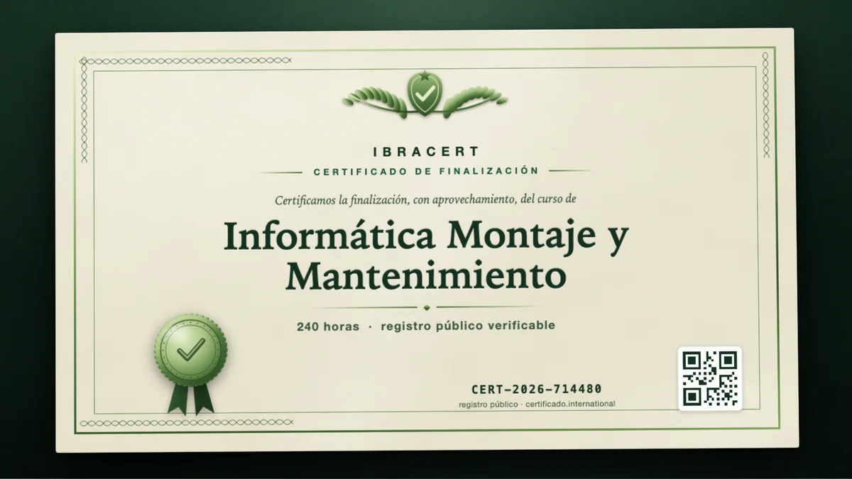 Portada del curso Informática Montaje y Mantenimiento