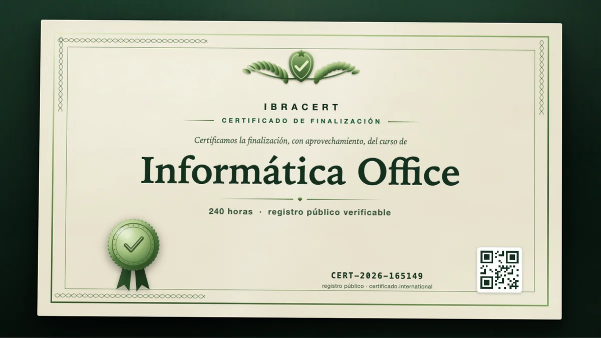 Portada del curso Informática Office