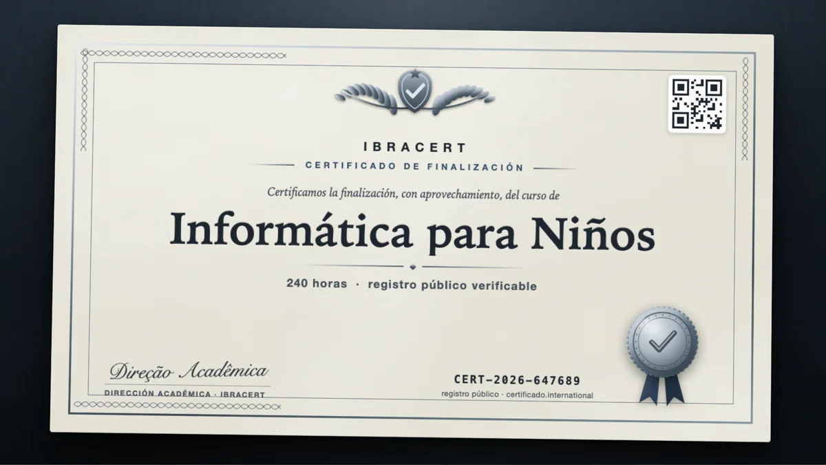 Portada del curso Informática para Niños