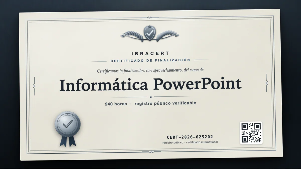 Portada del curso Informática PowerPoint