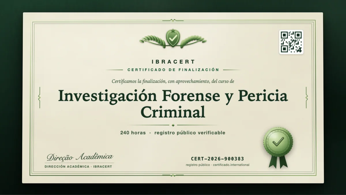 Portada del curso Investigación Forense y Pericia Criminal