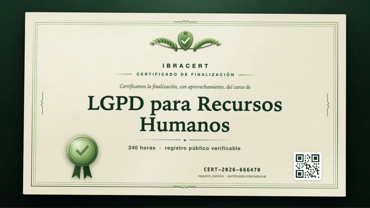 Portada del curso LGPD para Recursos Humanos