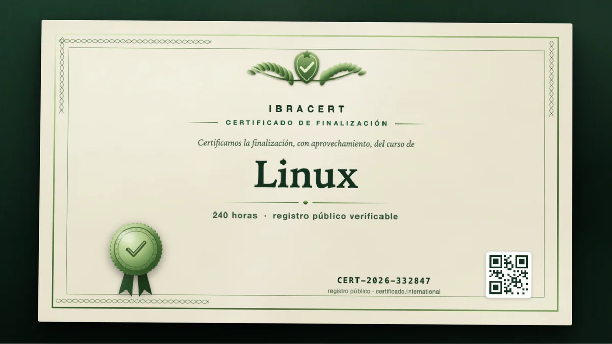 Portada del curso Linux
