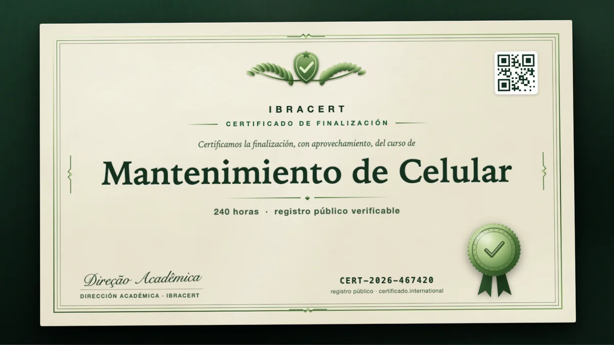 Portada del curso Mantenimiento de Celular