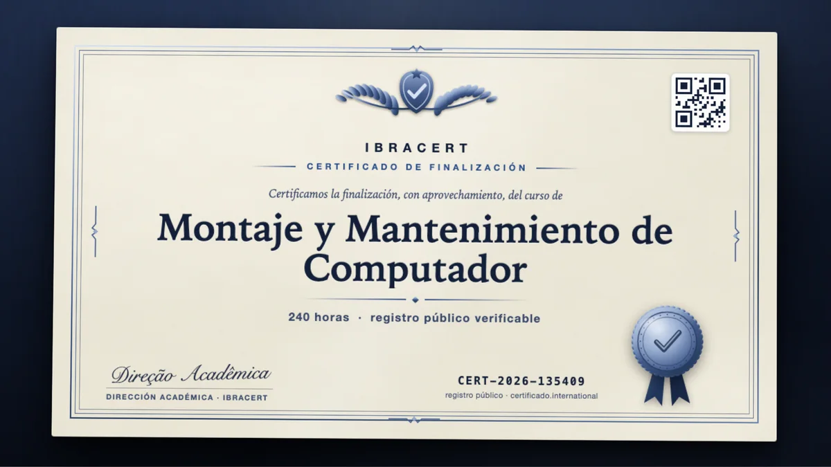 Portada del curso Montaje y Mantenimiento de Computador