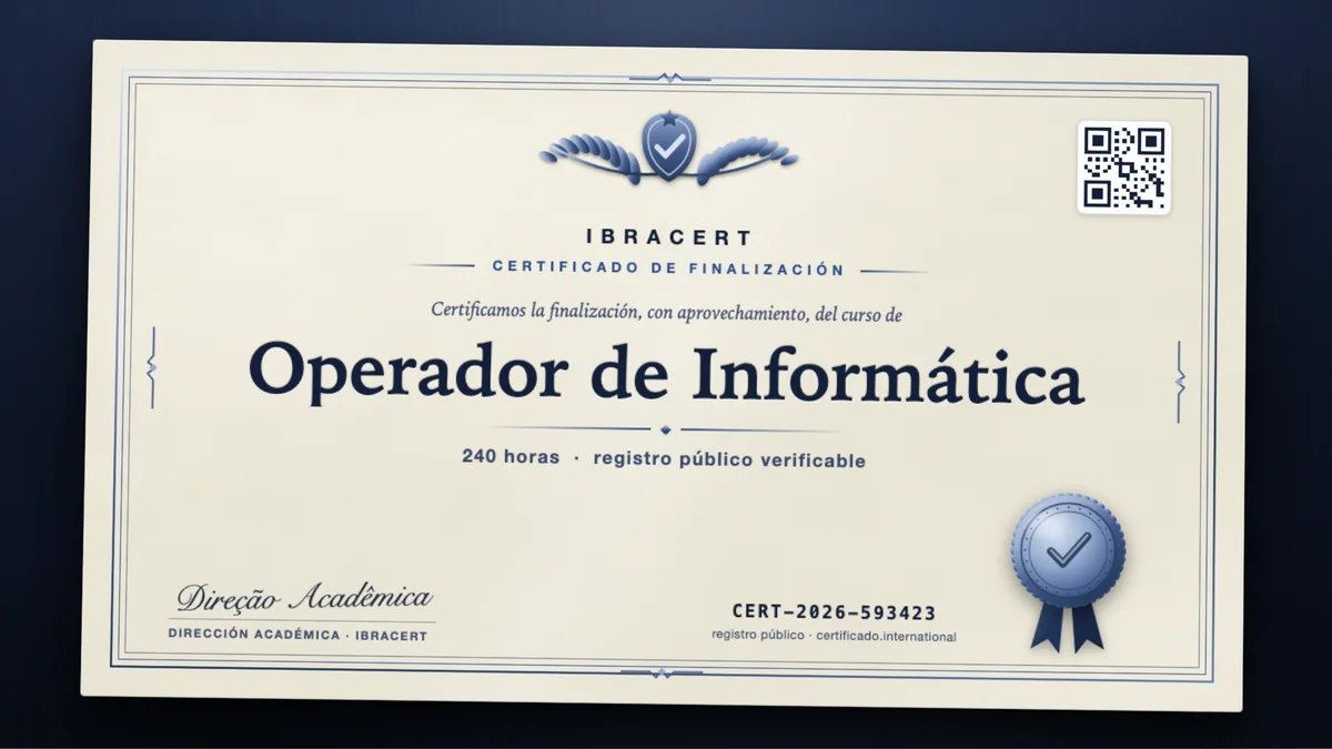 Portada del curso Operador de Informática