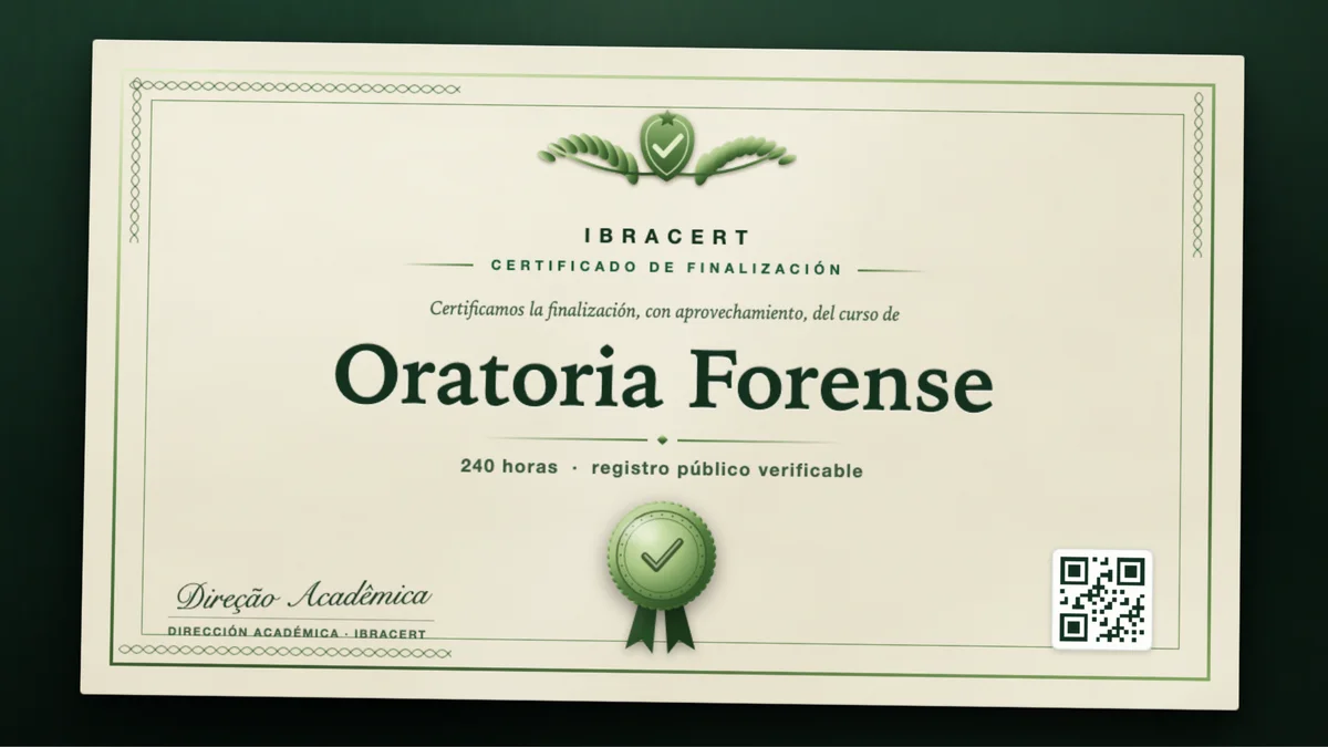 Portada del curso Oratoria Forense