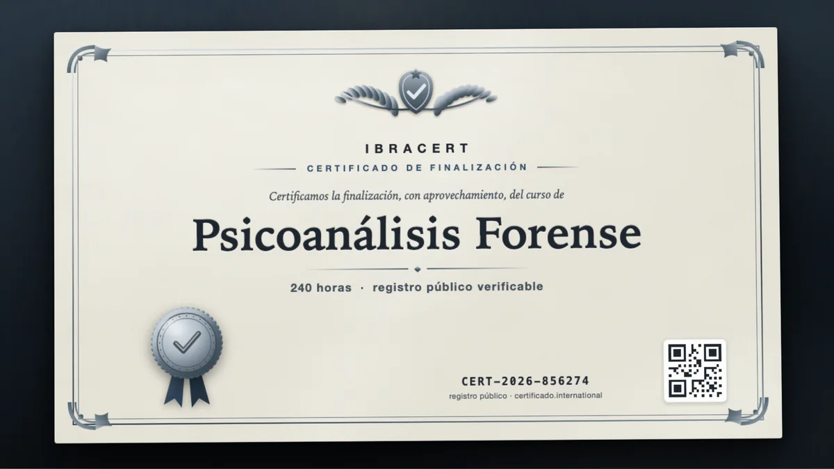 Portada del curso Psicoanálisis Forense