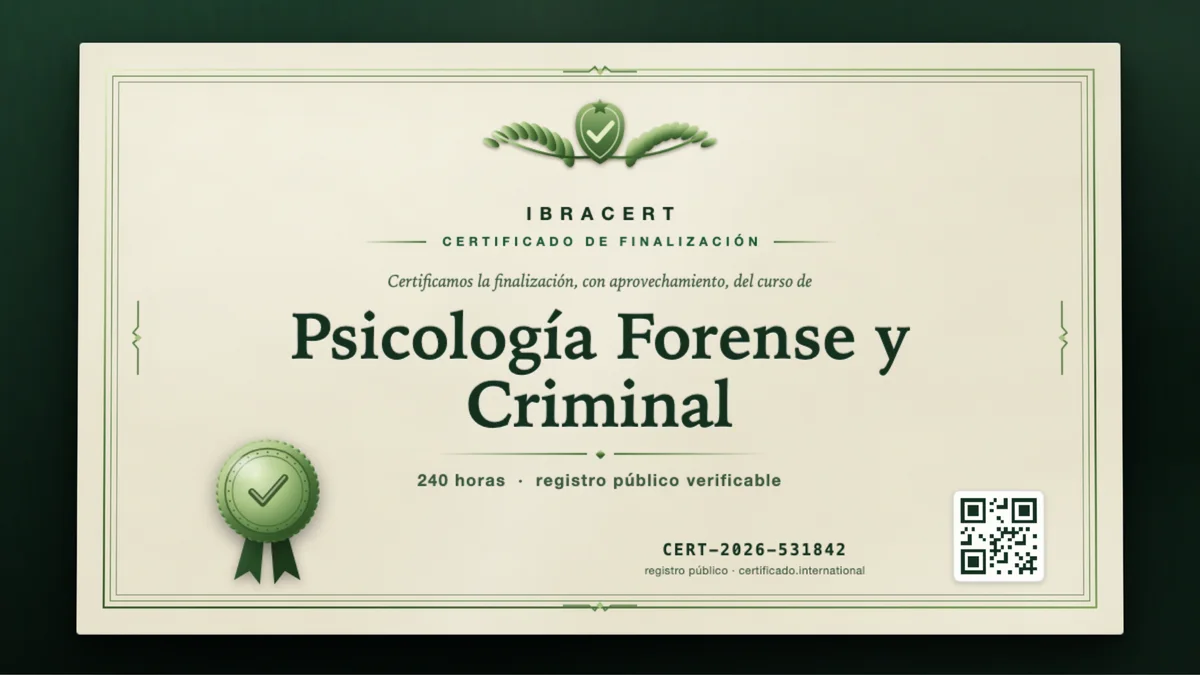 Portada del curso Psicología Forense y Criminal