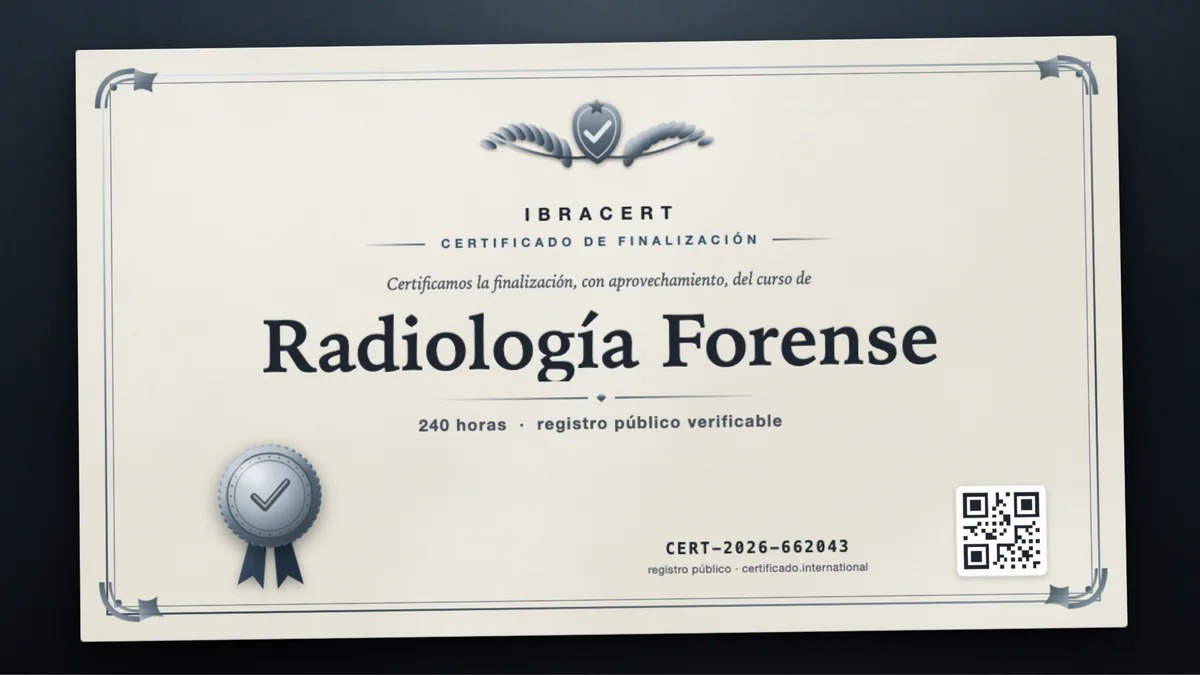 Portada del curso Radiología Forense