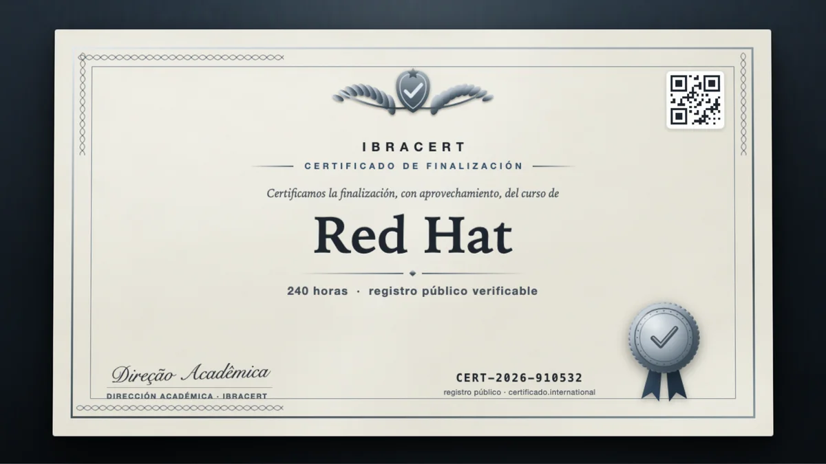 Portada del curso Red Hat