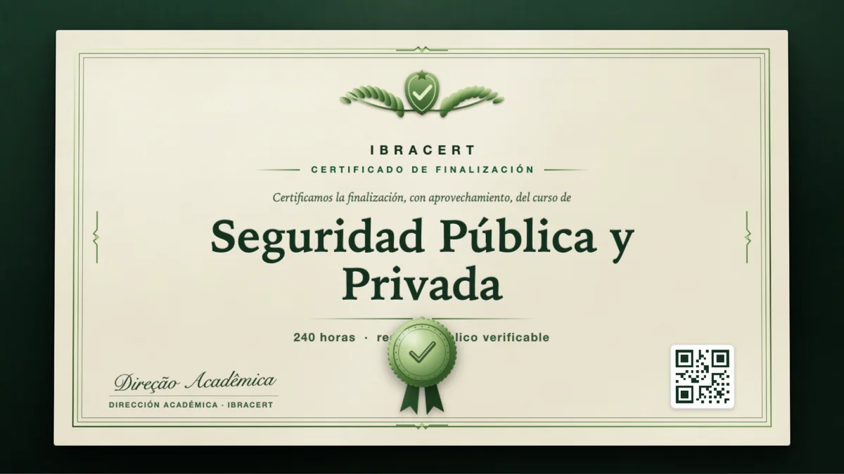 Portada del curso Seguridad Pública y Privada