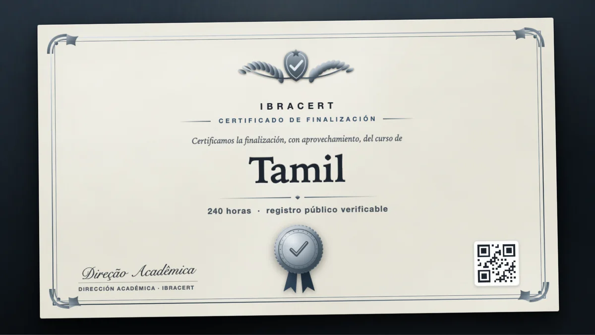 Portada del curso Tamil