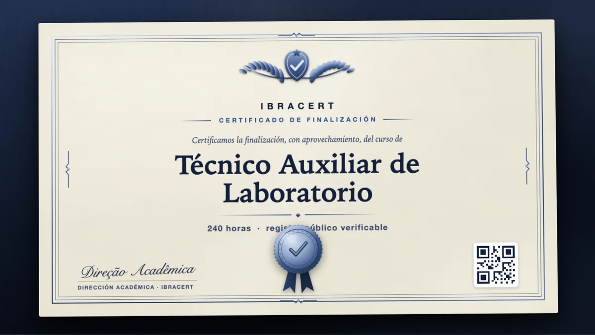 Portada del curso Técnico Auxiliar de Laboratorio
