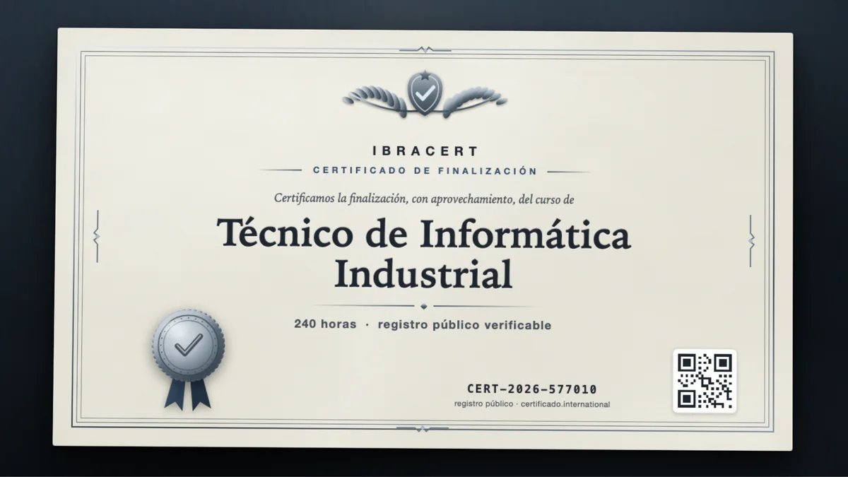 Portada del curso Técnico de Informática Industrial