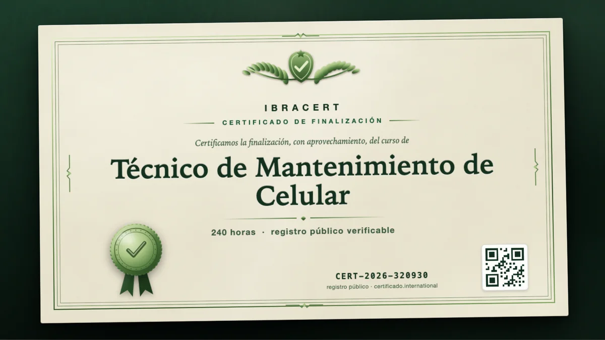Portada del curso Técnico de Mantenimiento de Celular