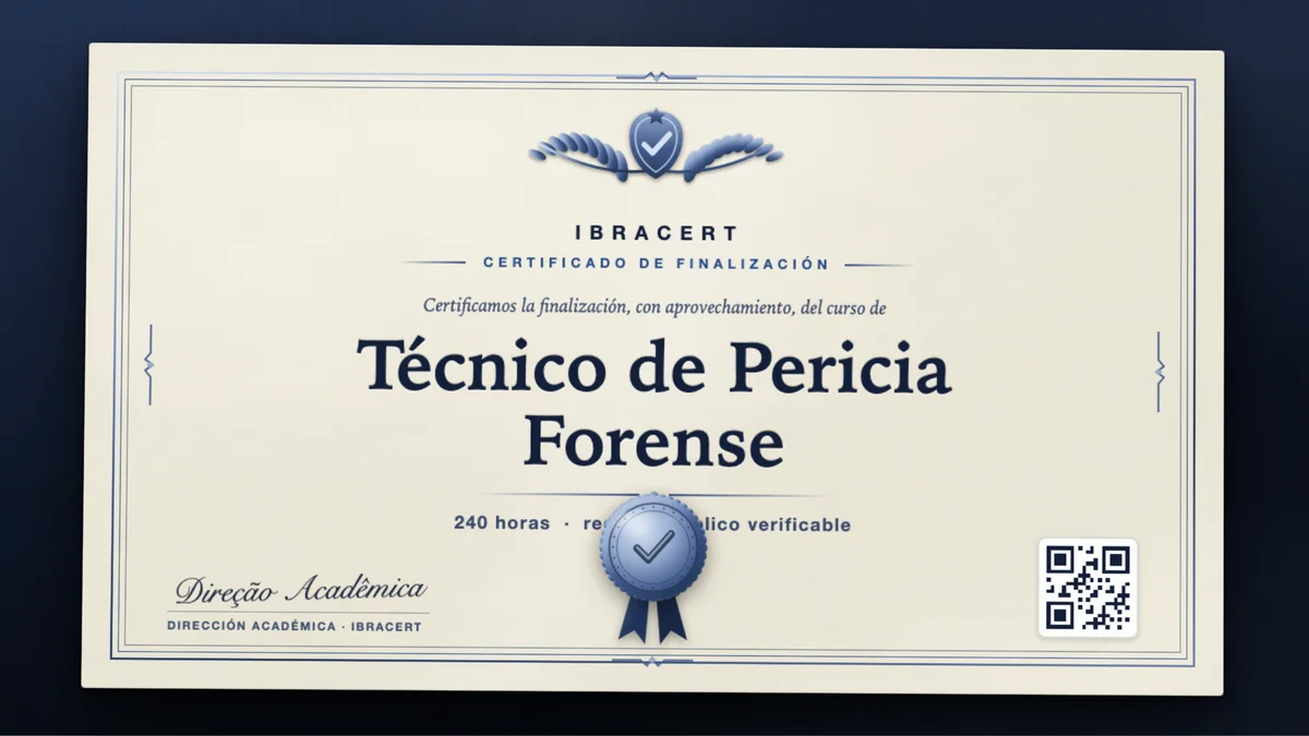 Portada del curso Técnico de Pericia Forense