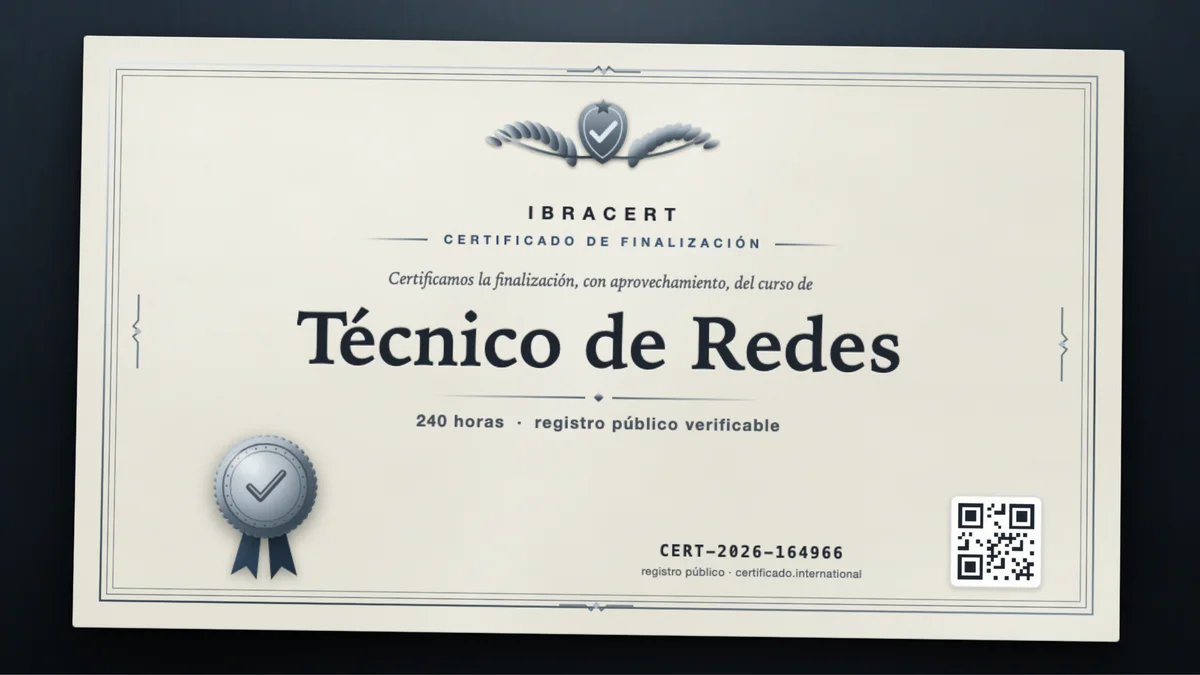 Portada del curso Técnico de Redes