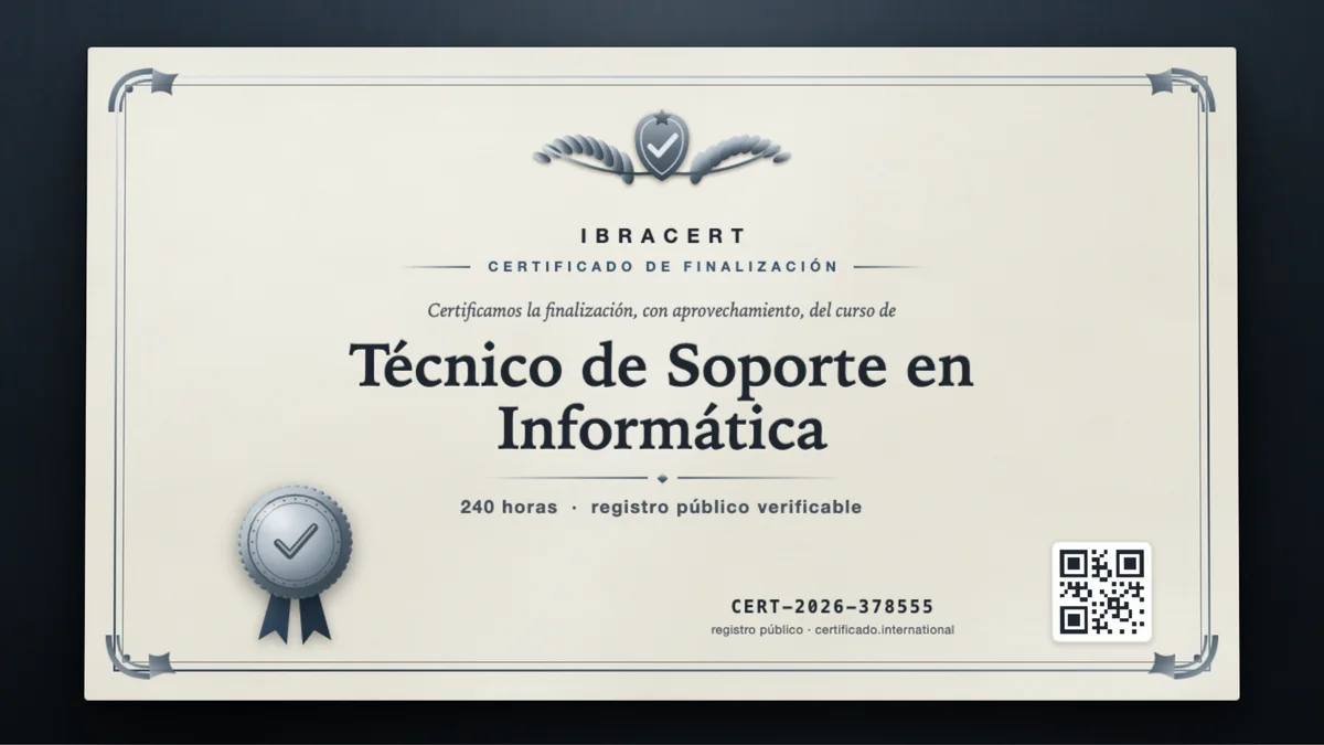 Portada del curso Técnico de Soporte en Informática
