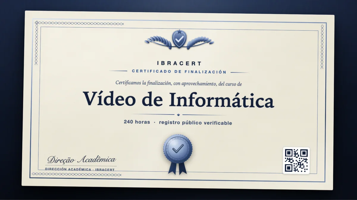 Portada del curso Vídeo de Informática