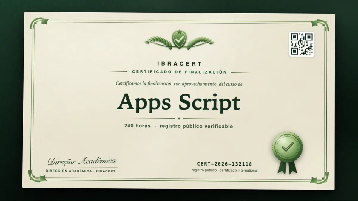Portada del curso Apps Script