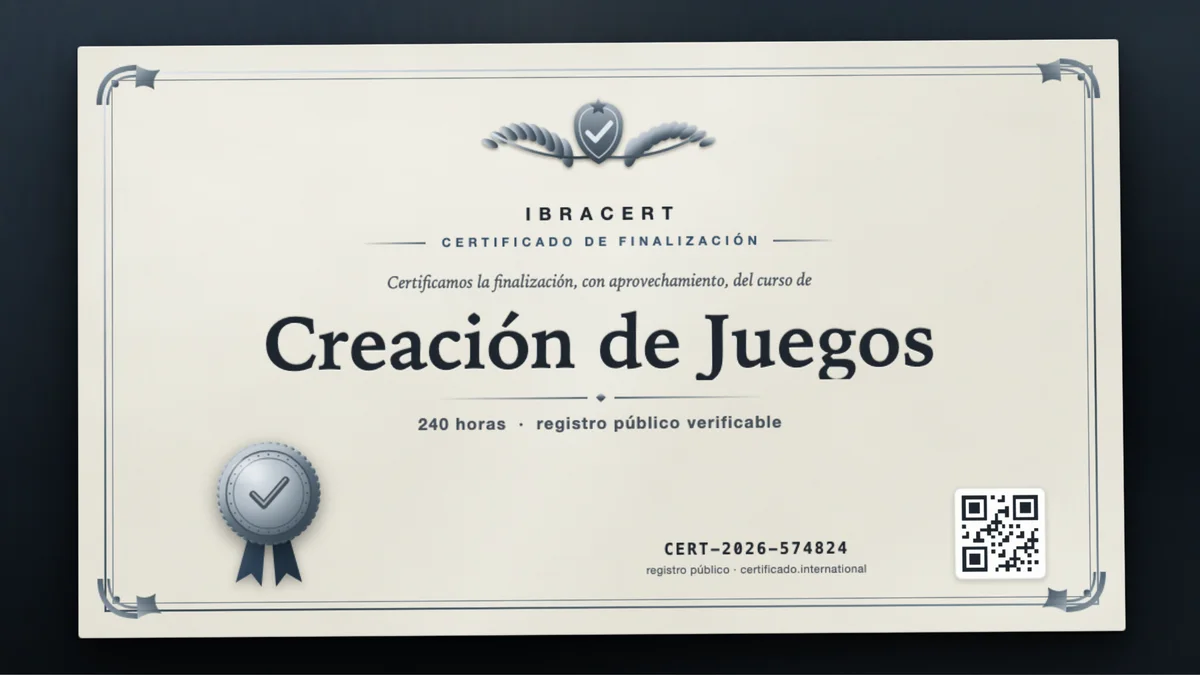 Portada del curso Creación de Juegos