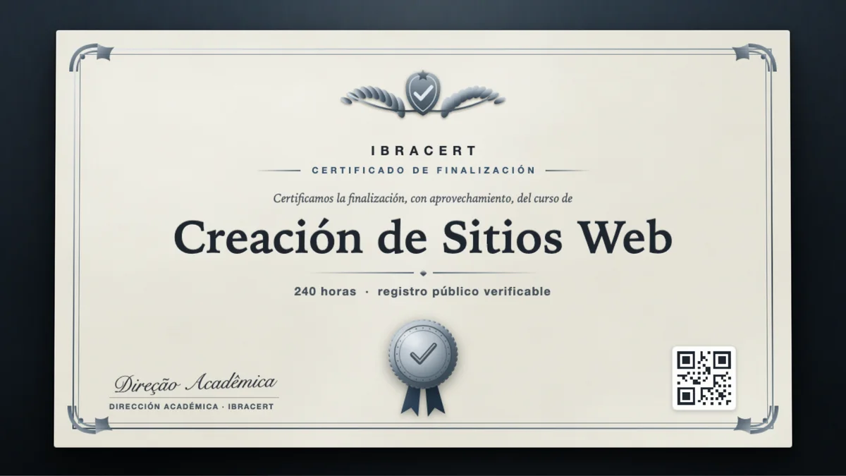Portada del curso Creación de Sitios Web