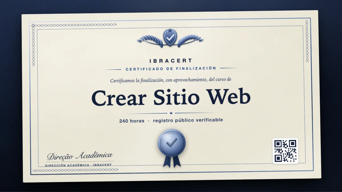 Portada del curso Crear Sitio Web