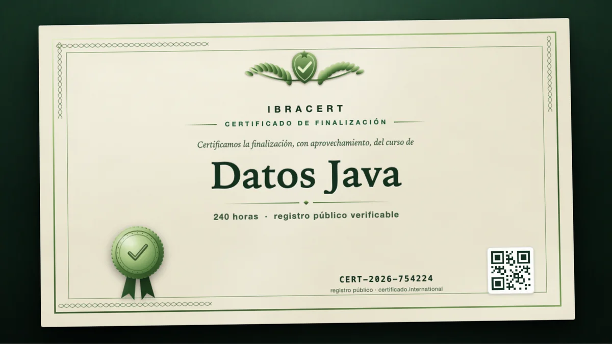 Portada del curso Datos Java