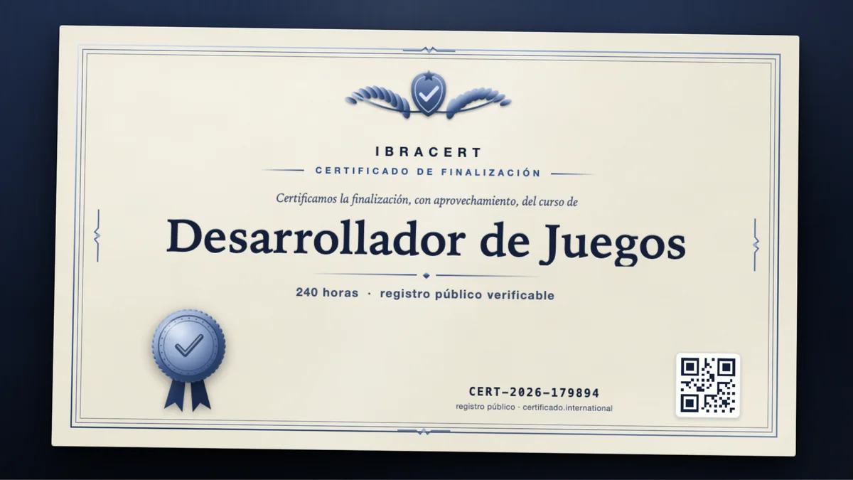 Portada del curso Desarrollador de Juegos