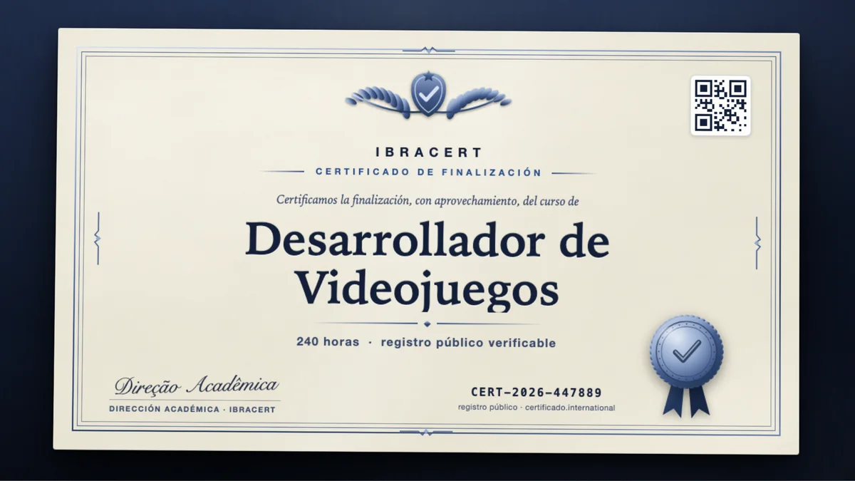 Portada del curso Desarrollador de Videojuegos