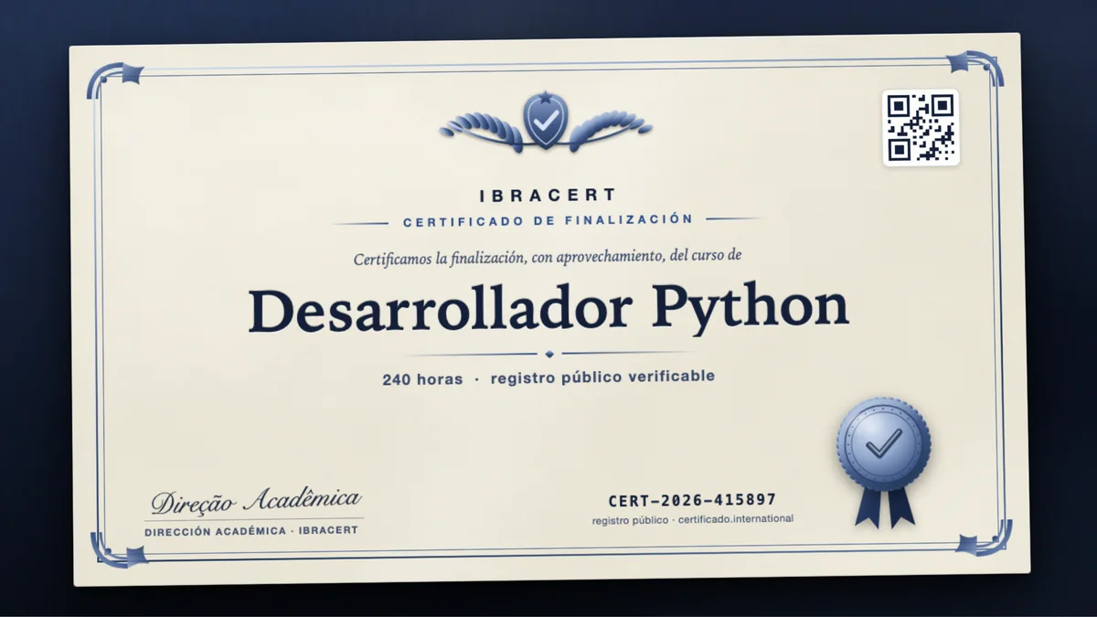 Portada del curso Desarrollador Python