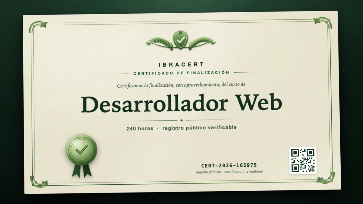 Portada del curso Desarrollador Web