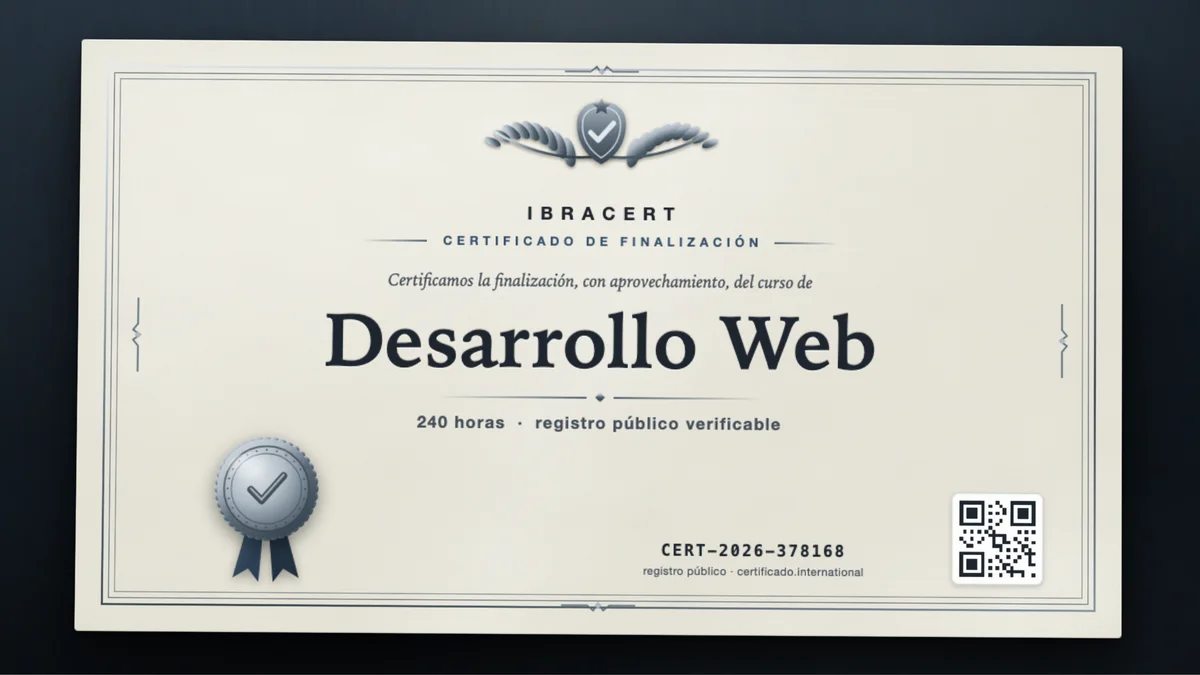 Portada del curso Desarrollo Web