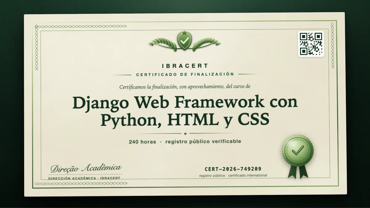 Portada del curso Django Web Framework con Python, HTML y CSS