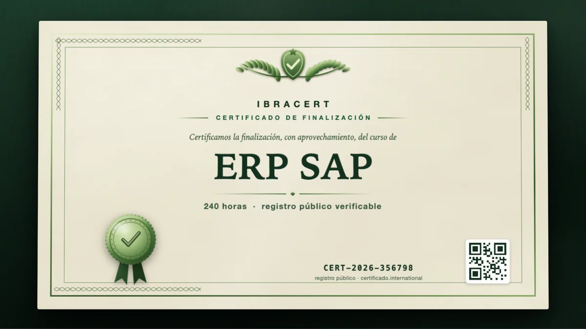 Portada del curso ERP SAP