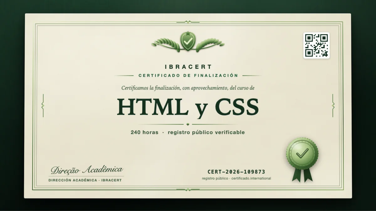 Portada del curso HTML y CSS