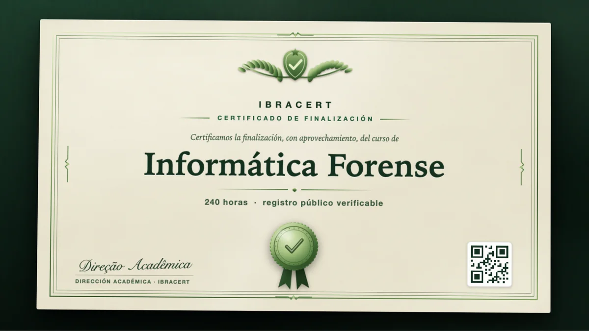 Portada del curso Informática Forense