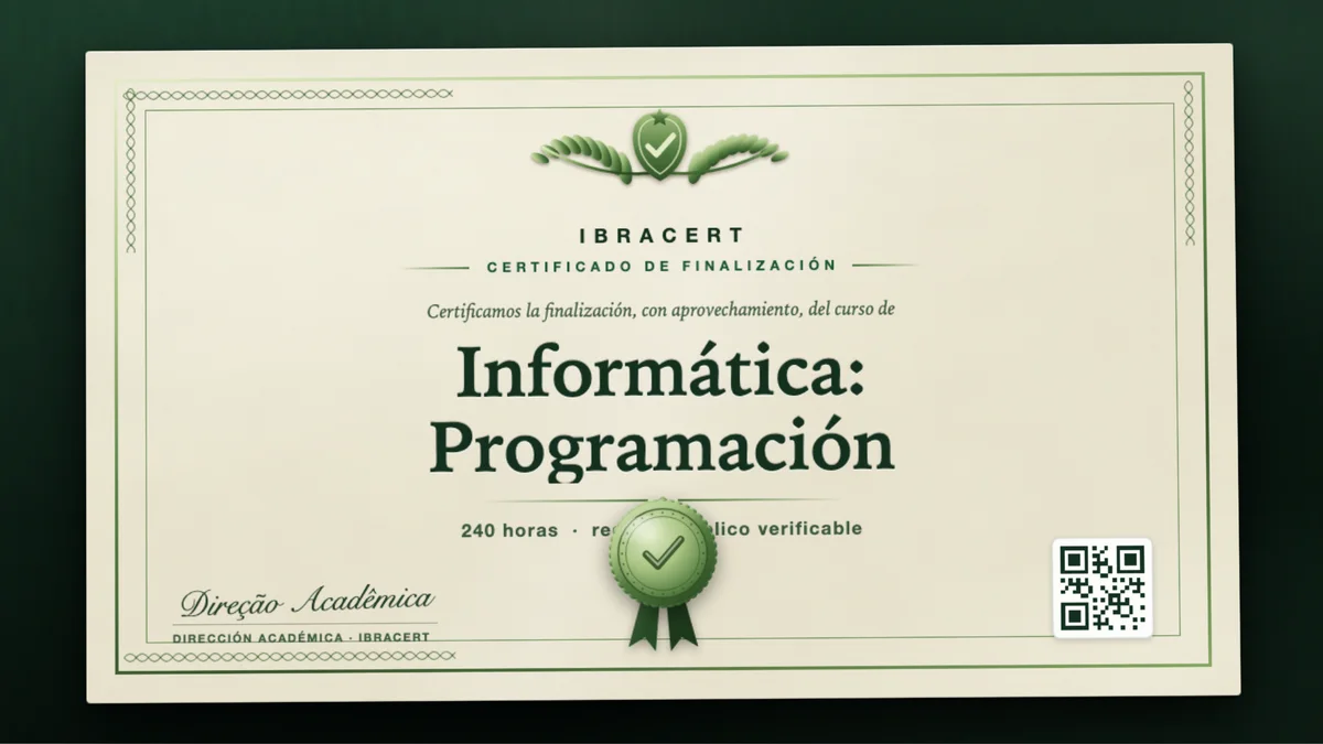 Portada del curso Informática: Programación