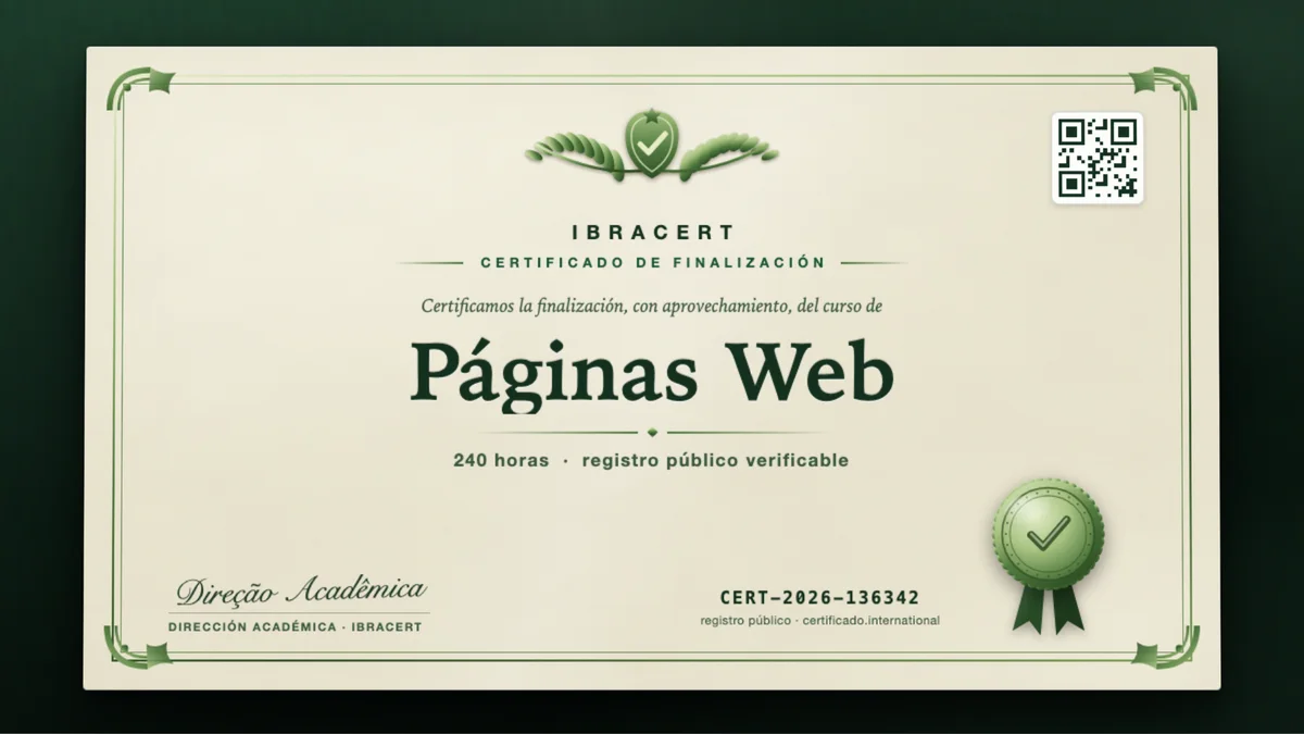 Portada del curso Páginas Web