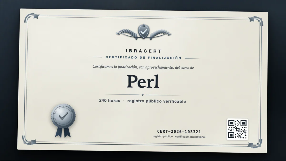 Portada del curso Perl