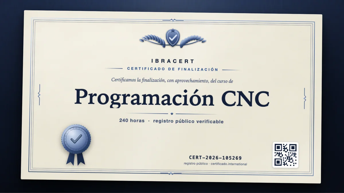 Portada del curso Programación CNC