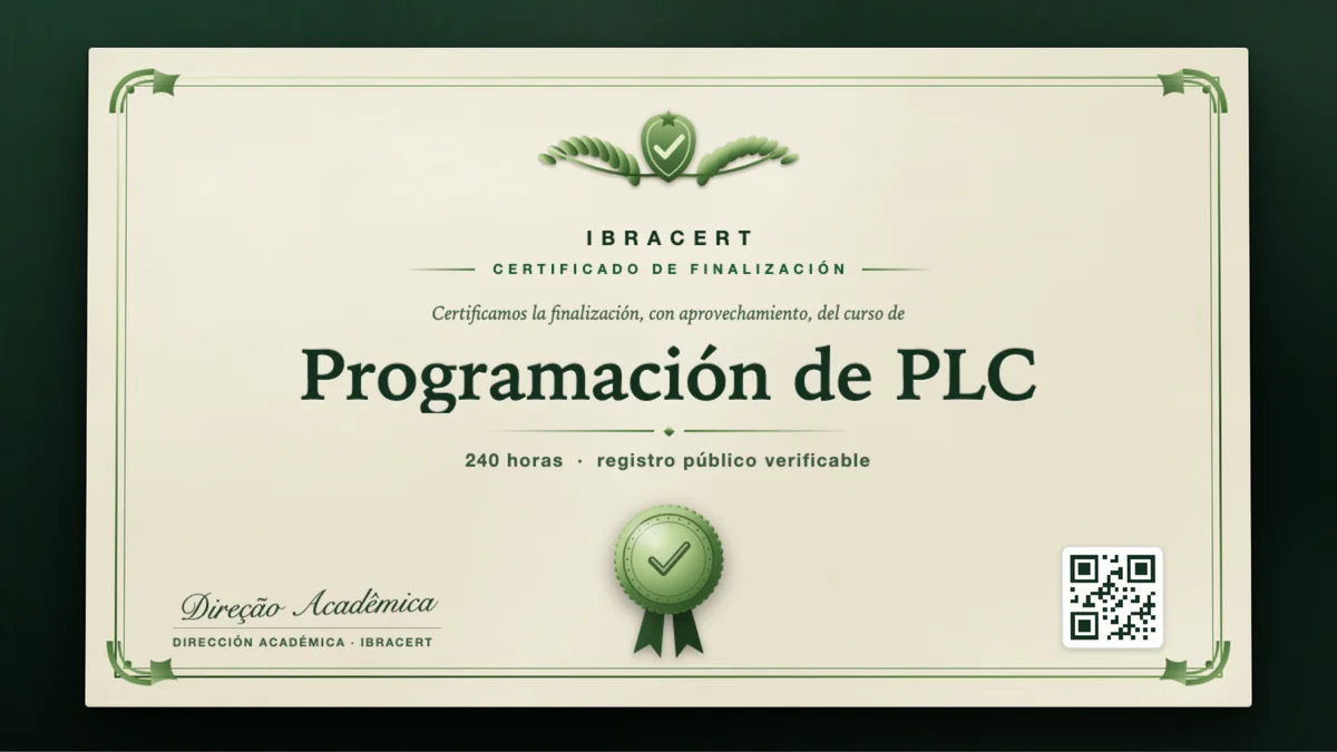 Portada del curso Programación de PLC
