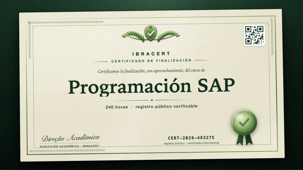 Portada del curso Programación SAP