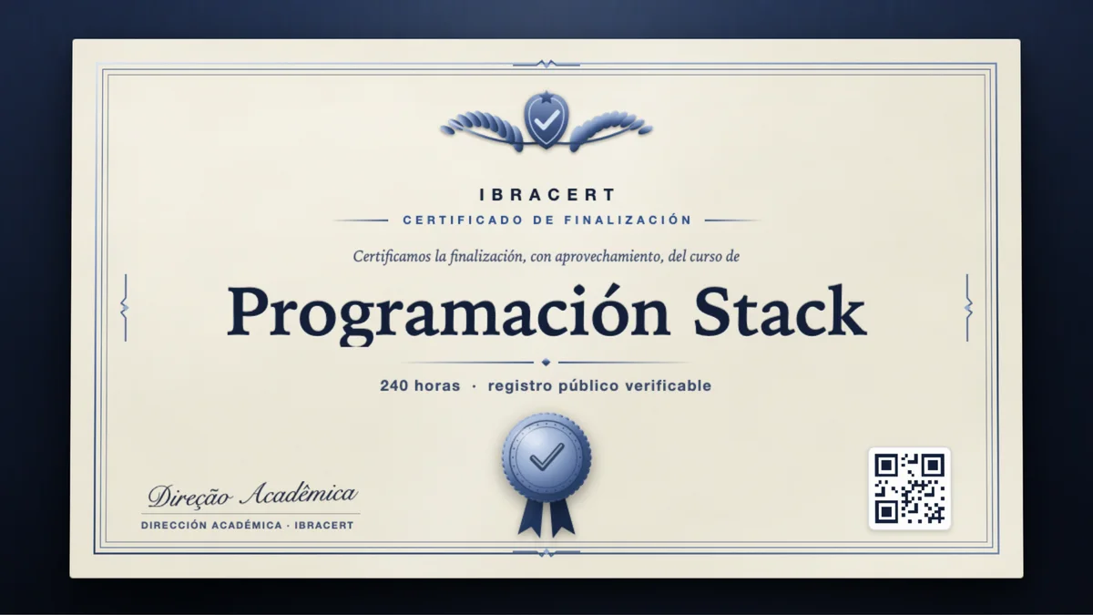 Portada del curso Programación Stack