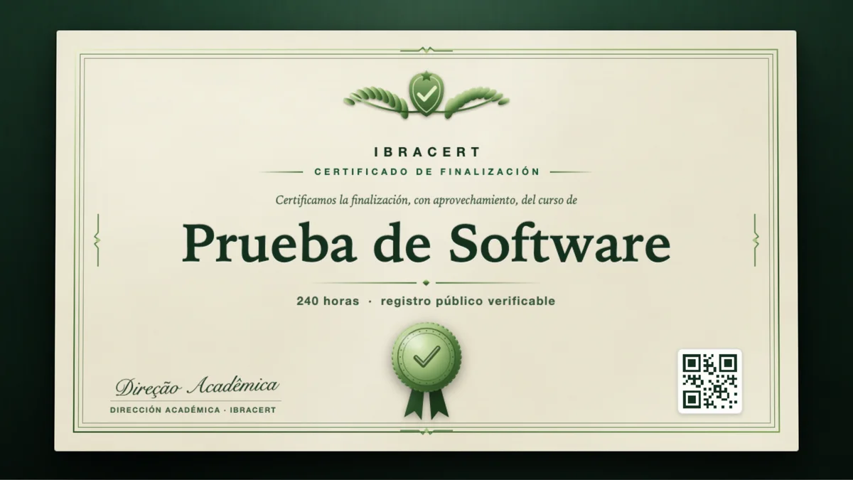 Portada del curso Prueba de Software